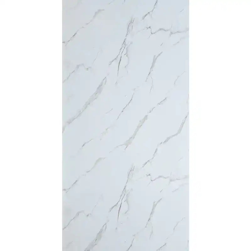Deluxe Carrara White Marble Gloss Shower Kitchen Wall Panel 2400mm x 1000mm x 10mm
