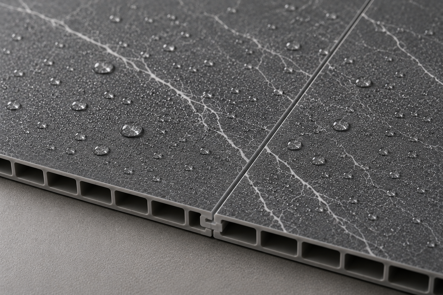 Deluxe Pieta Anthracite Matt PVC Kitchen Shower Wall Panel 2400mm x 1000mm x 10mm