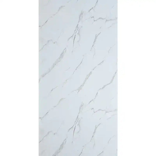 Deluxe Carrara White Marble Gloss Shower Kitchen Wall Panel 2400mm x 1000mm x 10mm