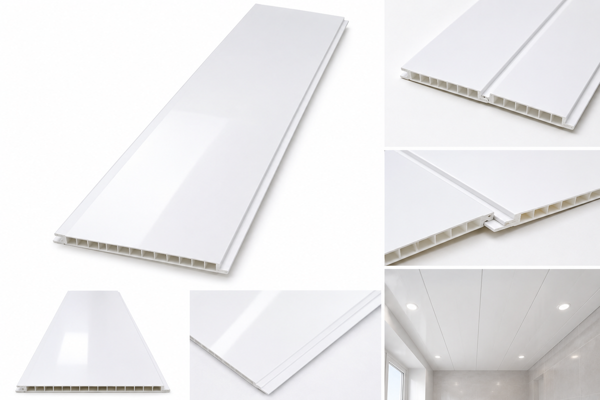 Pack of 6 8mm White Matt 2700mm Ceiling Cladding Panel