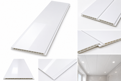 Pack of 6 8mm White Matt 2700mm Ceiling Cladding Panel