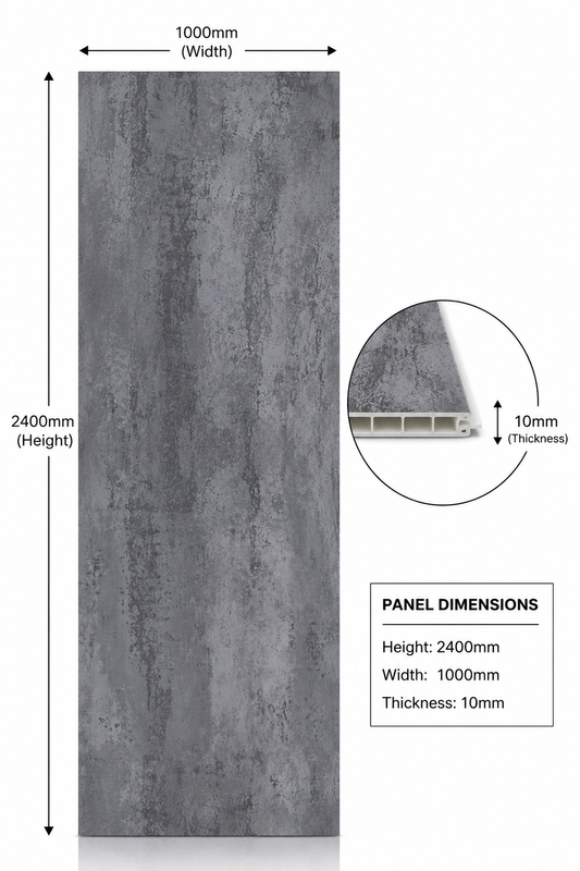 Lava Gloss Shower Wall Panel 2400mm x 1000mm x 10mm