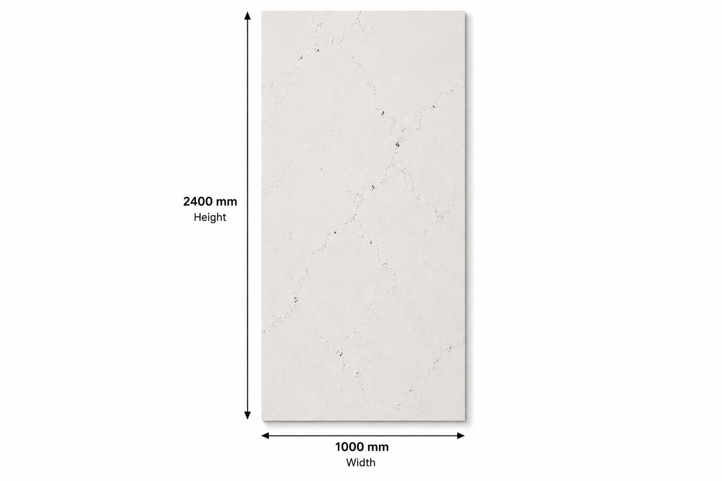 Luxury Platinum Whisper Matt PVC Kitchen Shower Wall Panel 2400mm x 1000mm x 10mm