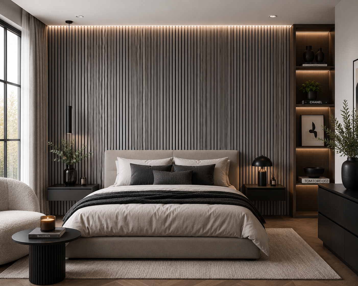 Light Grey Sound Absorbing Acoustic Wall Panel 2.4m x 0.6m