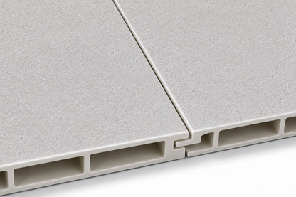 Concrete White Tile Effect Gloss Finish PVC Kitchen Shower Wall Panel 2400mm x 600mm x 10mm