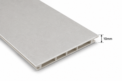 Concrete White Tile Effect Gloss Finish PVC Kitchen Shower Wall Panel 2400mm x 600mm x 10mm