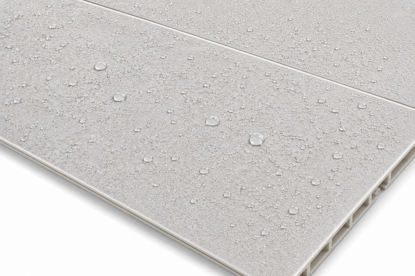 Concrete White Tile Effect Gloss Finish PVC Kitchen Shower Wall Panel 2400mm x 600mm x 10mm