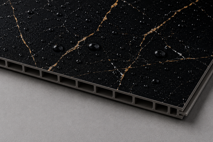 Laketon Grey Gold Gloss PVC Kitchen Shower Wall Panel 2400mm x 1000mm x 10mm