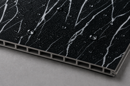 Black Calacatta Kitchen Bathroom Solid Wall Panel 2400mm x 1220mm x 10mm