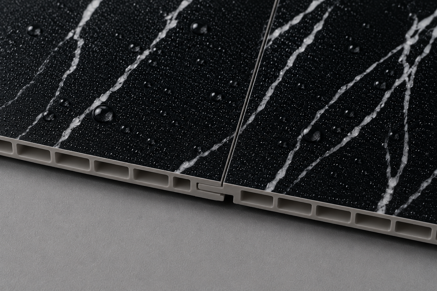 Black Calacatta Kitchen Bathroom Solid Wall Panel 2400mm x 1220mm x 10mm
