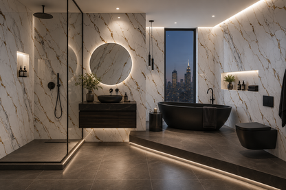 Deluxe Orian Gold Gloss PVC Kitchen Shower Wall Panel 2400mm x 1000mm x 10mm