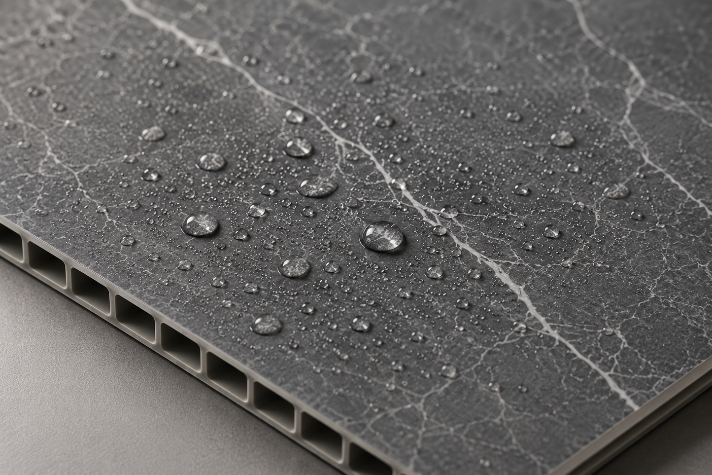 Deluxe Pieta Anthracite Matt PVC Kitchen Shower Wall Panel 2400mm x 1000mm x 10mm