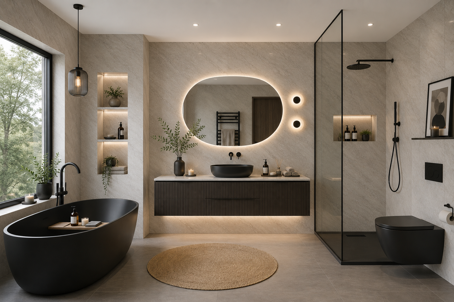 Deluxe Pergamon Marble Gloss PVC Kitchen Shower Wall Panel 2400mm x 1000mm x 10mm