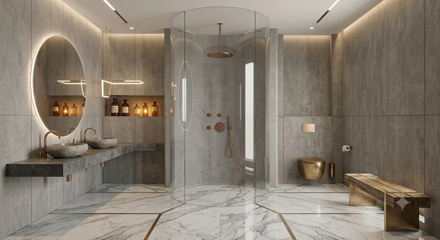 Deluxe Concrete Grey Matt Kitchen Shower Wall Panel 2400mm x 1000mm x 10mm