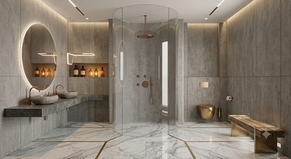 Deluxe Concrete Grey Matt Kitchen Shower Wall Panel 2400mm x 1000mm x 10mm