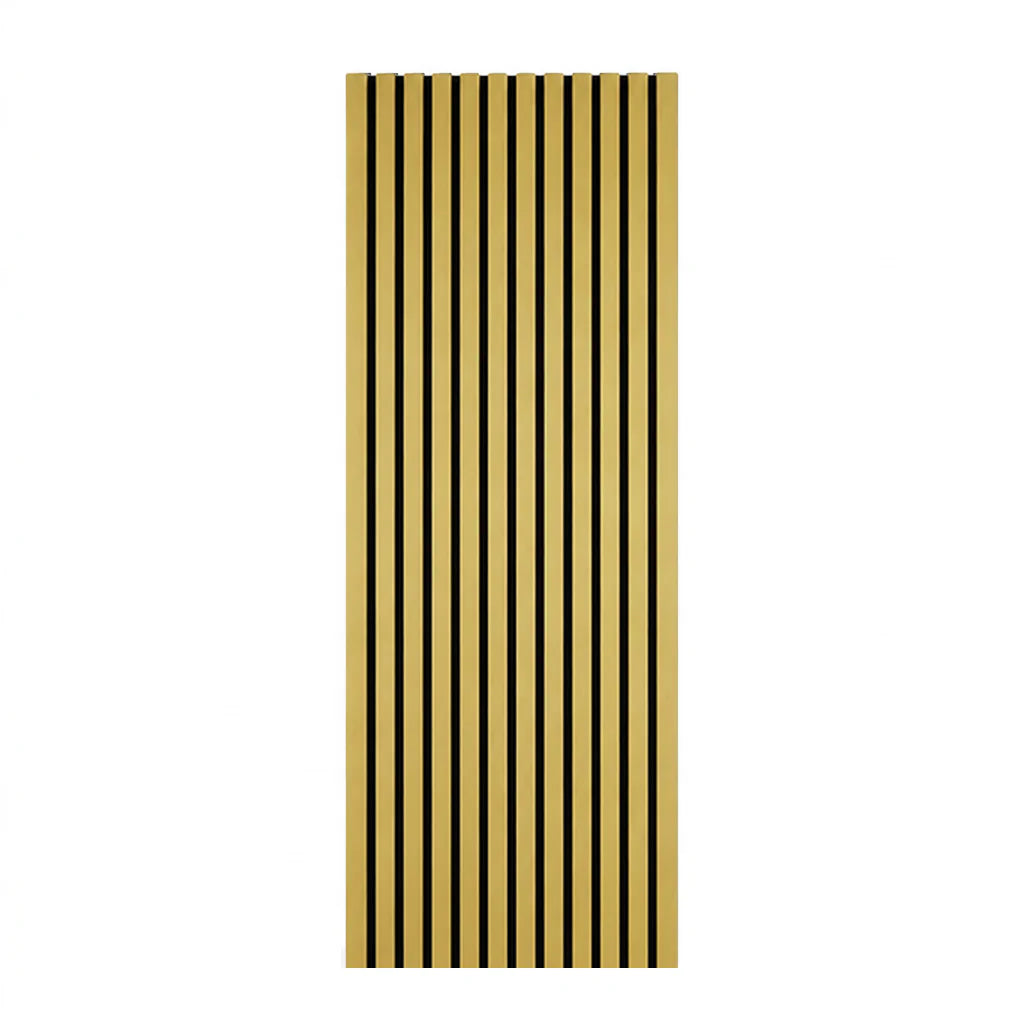 Golden Acoustic Wall Panel - Sound Absorbing Slat Wall Panel 2.4m x 0.6m