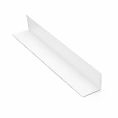 L Shape White PVC Waterproof Shower Wall Panel Trim 2400mm x 10mm