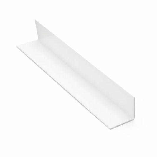 L Shape White PVC Waterproof Shower Wall Panel Trim 2400mm x 10mm