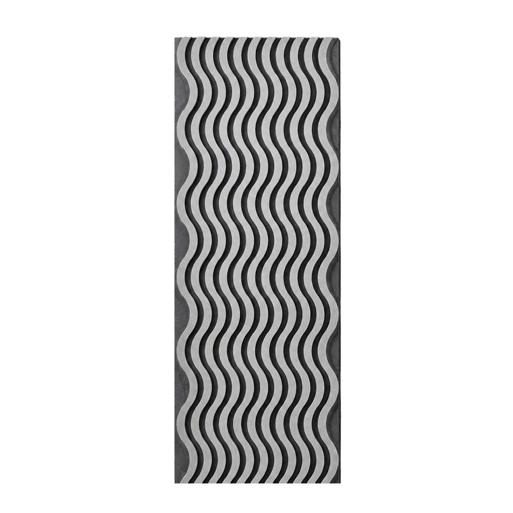 Light Grey Wavy Design Sound Absorbing Acoustic Wall Panel – 2.4m x 0.6m
