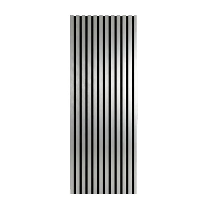 Silver Sound Absorbing Acoustic Slatted Wall Panel 2.4m x 0.6m