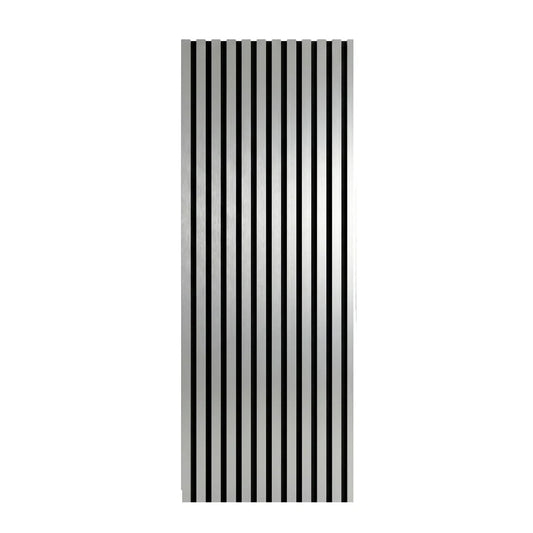 Silver Sound Absorbing Acoustic Slatted Wall Panel 2.4m x 0.6m